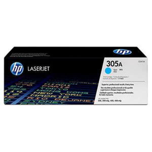 HP toner azúrový HP305A  /vyťaženosť cca 2600str/