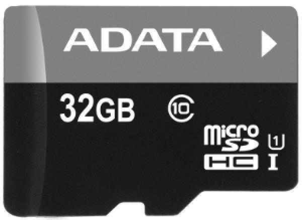 Karta ADATA MicroSDHC 32GB UHS-I Class 10 + SD adaptér,  Premier