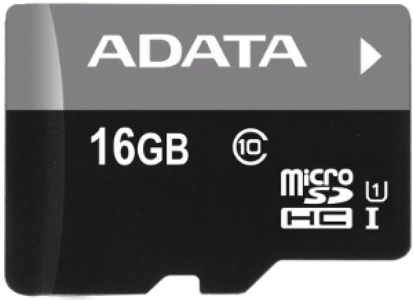 Adata/ micro SDHC/ 16GB/ 50MBps/ UHS-I U1 / Class 10/ + Adaptér