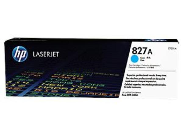 HP 827A Cyan LJ Toner Cart,  CF301A (32, 000 pages)