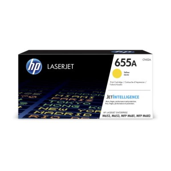 HP 655A Yellow Original LaserJet Toner Cartridge (CF452A) (10, 500 pages)