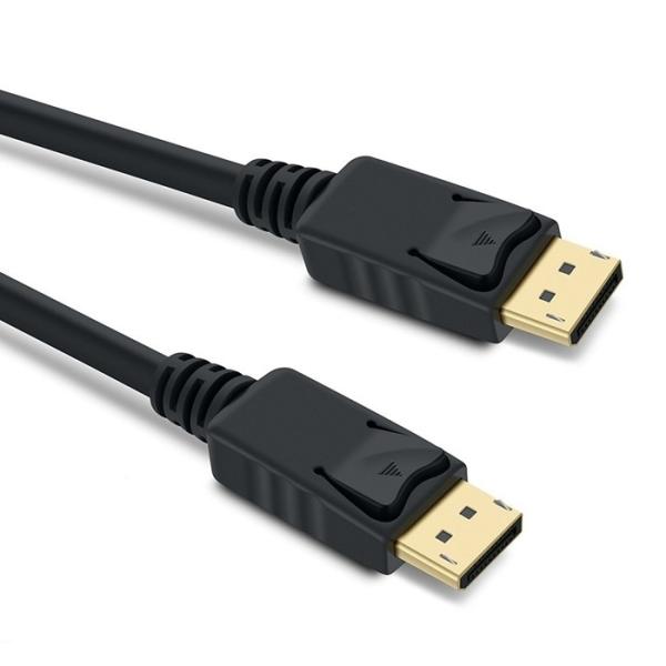 PremiumCord DisplayPort 1.4 přípojný kabel M/ M, zlacené konektory, 2m
