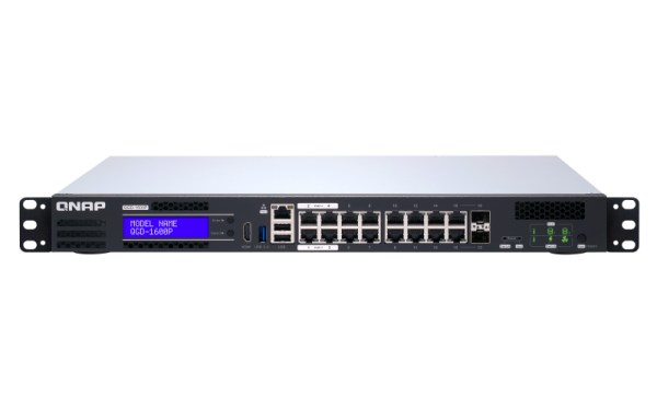 QNAP switch QGD-1600P-4G (4x 60W Gigabit PoE + 12x 30W Gigabit PoE (2x kombinovaný PoE/ SFP))