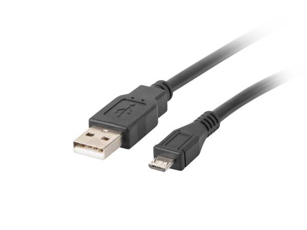 LANBERG Kabel USB 2.0 AM/ Micro, 1m, černý