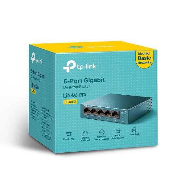 TP-Link LS105G 5x Gigabit Desktop Switch fanless 