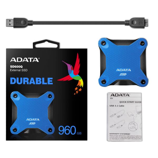 ADATA SD600Q/ 480GB/ SSD/ Externí/ 2.5"/ Červená/ 3R 