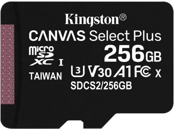 Kingston CANVAS SELECT PLUS/ micro SDXC/ 256GB/ UHS-I U3 / Class 10