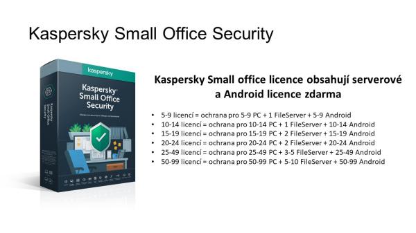 Kaspersky Small Office 5-9 licencí 3 roky Nová 