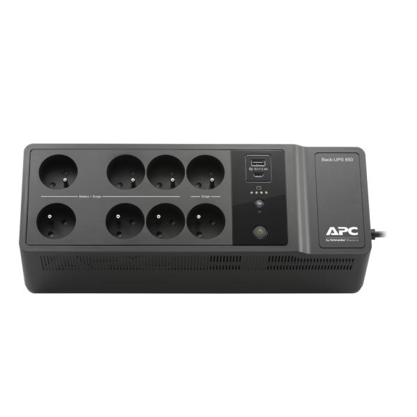 APC Back-UPS 850VA (Cyberfort III.), 230V, USB Type-C a charging ports, BE850G2-FR 