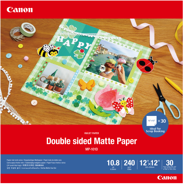 Canon DVOJITÝ MATNÝ FOTO PAPIER(MP-101D) MP-101D 12x12 30