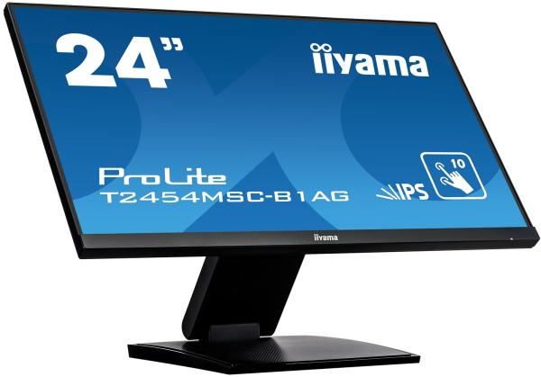 24" iiyama T2454MSC-B1AG - IPS, FullHD, 5ms, 250cd/ m2, 1000:1, 16:9, VGA, HDMI, repro. 