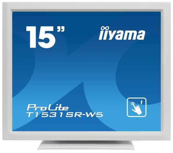 15" iiyama T1531SR-W5 - TN, 1024x768, 8ms, 370cd/ m2, 700:1, 4:3, VGA, HDMI, DP, USB, repro, výška.
