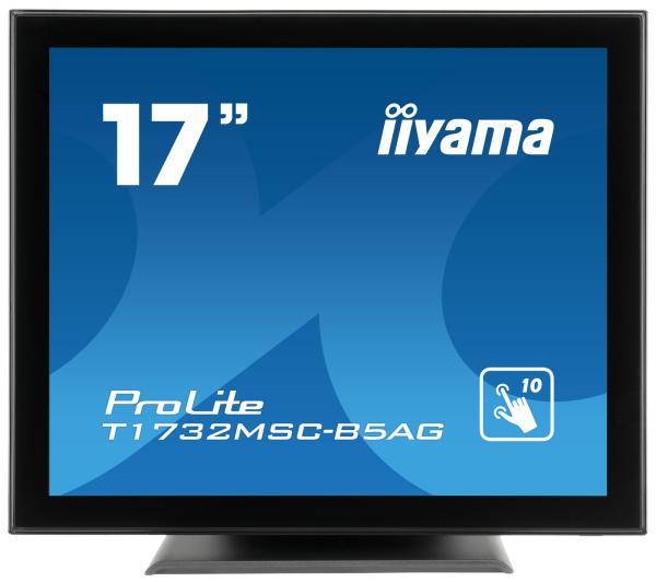 17" iiyama T1732MSC-B5AG - TN, SXGA, 5ms, 250cd/ m2, 1000:1, 5:4, VGA, HDMI, DP, USB, repro.