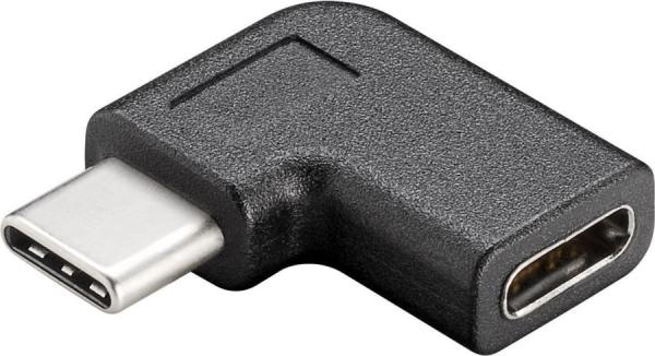 PremiumCord USB 3.1 C/ male - C/ female zahnutý konektor 90°