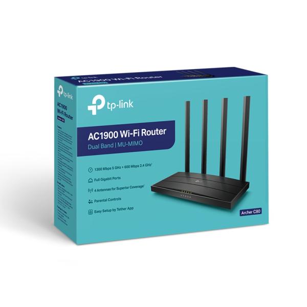 TP-Link Archer C80 AC1900 WiFi 5xGb Router 