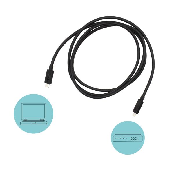 i-tec Thunderbolt 3 - Class Cable, 40 Gbps, 100 W Power Delivery, USB-C Compatible, 150 cm