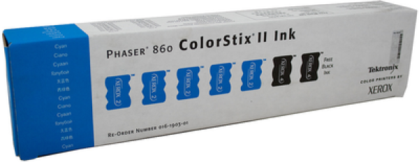 Xerox 5 Cyan toner pre Phaser 860 Color Stix + 2 FREE BLACK