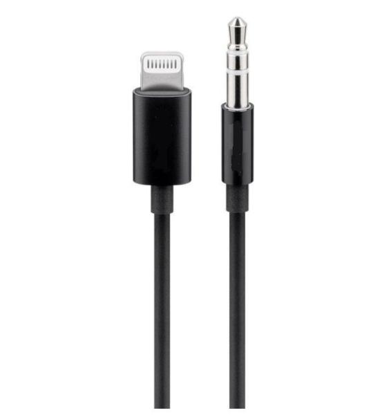 PremiumCord Apple Lightning audio redukčný kábel na 3.5 mm stereo jack, 1 m, čierny