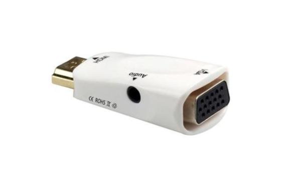 PremiumCord prevodník HDMI na VGA + audio, biely