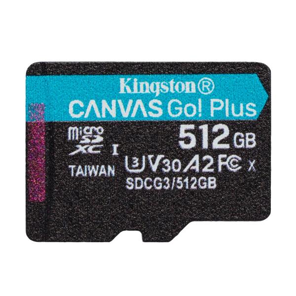 Kingston Canvas Go Plus A2/ micro SDXC/ 512GB/ 170MBps/ UHS-I U3 / Class 10
