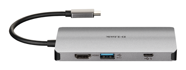 D-Link 8-in-1 USB-C Hub with HDMI/ Ethernet/ Card Reader/ Power Delivery 