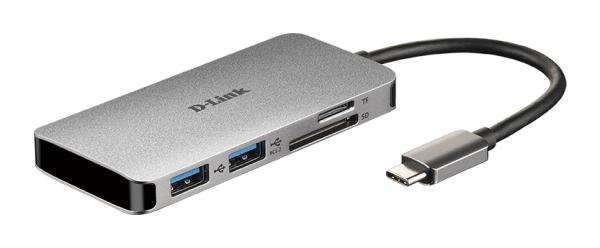 D-Link 6-in-1 USB-C Hub with HDMI/ Card Reader/ Power Delivery