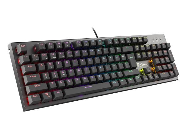 Genesis herní mechanická klávesnice THOR 300/ RGB/ Outemu Brown/ Drátová USB/ US layout/ Šedá