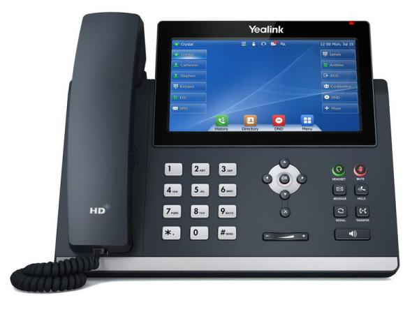 Yealink SIP-T48U SIP telefon, PoE, 7" 800x480 LCD, 29 prog.tl., 2xUSB, GigE