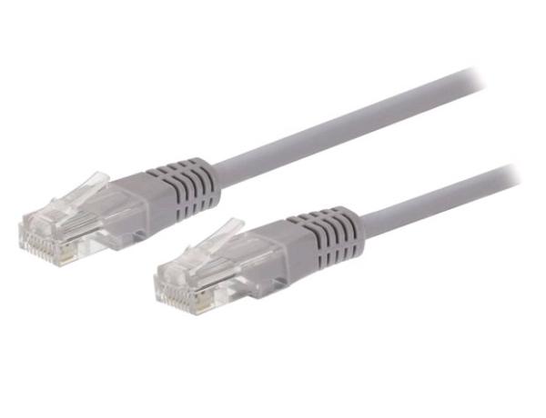 Kabel C-TECH patchcord Cat5e, UTP, šedý, 0, 5m