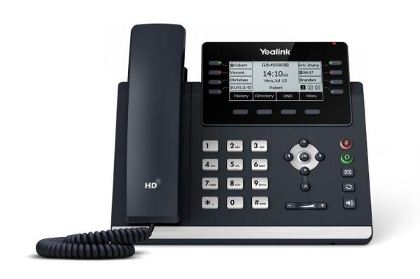 Yealink SIP-T43U SIP telefón, PoE, 3, 7" 360x160 LCD, 21 prog.tl., 2xUSB, GigE