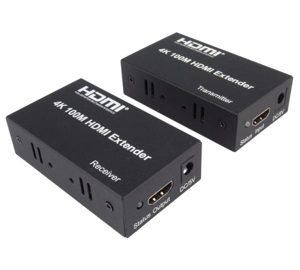 PremiumCord 4K HDMI extender na 100m cez jeden kábel Cat5e/ Cat6