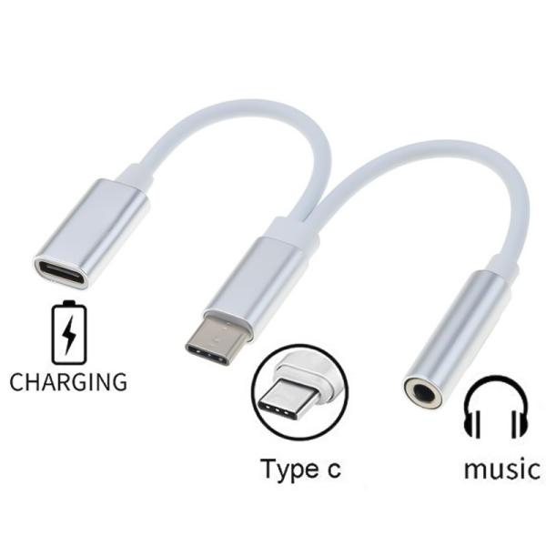 PremiumCord Prevodník USB-C na audio konektor jack 3, 5mm female + USB typ C konektor na nabíjanie