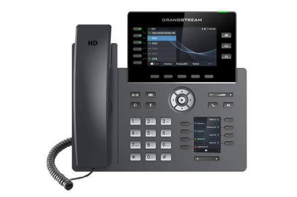 Grandstream GRP2616 SIP telefon, 2xdisplej, 4.3" a 2.4", 6 SIP účty, 24 pr.tl., 2x1Gb, WiFi, BT, USB
