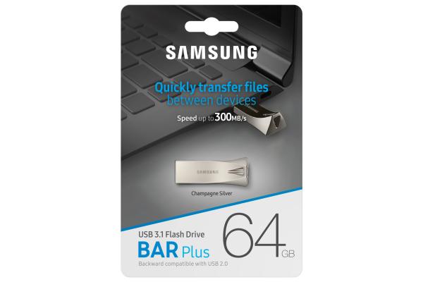 Samsung BAR Plus/ 64GB/ USB 3.2/ USB-A/ Champagne Silver 