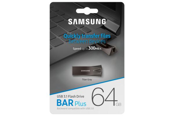 Samsung BAR Plus/ 64GB/ USB 3.2/ USB-A/ Titan Gray 