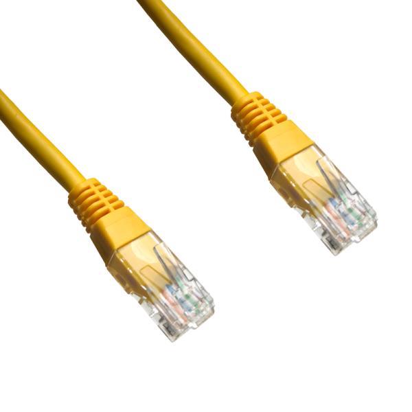 DATACOM patch cord UTP cat5e 0, 5M žltý