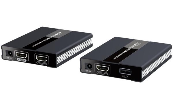 PremiumCord HDMI KVM extender s USB na 60m cez jeden kábel Cat5/ 6, bez oneskorenia