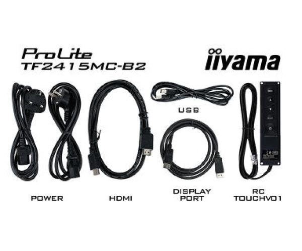 22" iiyama TF2215MC-B2: IPS, FullHD, capacitive, 10P, 350cd/ m2, VGA, DP, HDMi, černý 