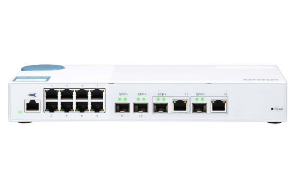 QNAP QSW-M408-2C (8x1GbE,2xSFP+, 2x10GbE RJ45/SFP+)