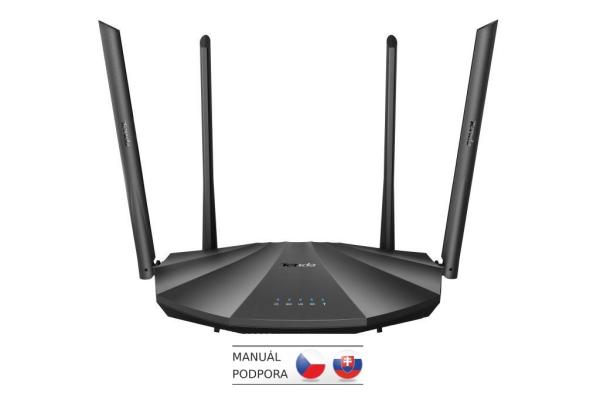 Tenda AC19 WiFi Router 2100Mb/ s, 1x GWAN, 4x GLAN, 1x USB, VPN, IPv6, 4x6dBi, 4x4 MU-MIMO, CZ AC2100 