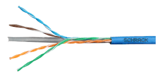 Kábel U/ UTP Cat.6 4x2xAWG24 300 MHz, LS0H modrý, Eca