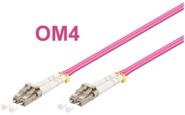 Optický patch kabel duplex LC-LC 50/ 125 MM 2m OM4