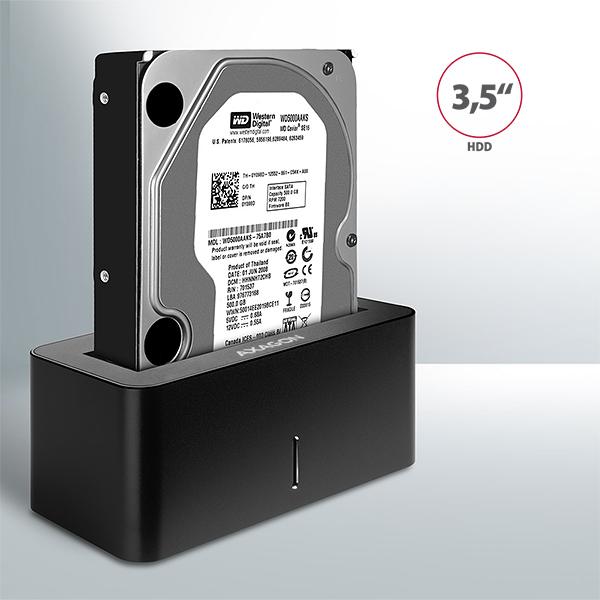 AXAGON ADSA-SN, USB 3.2 Gen1 - SATA 6G, 2.5"/ 3.5" HDD/ SSD dokovacia stanica 