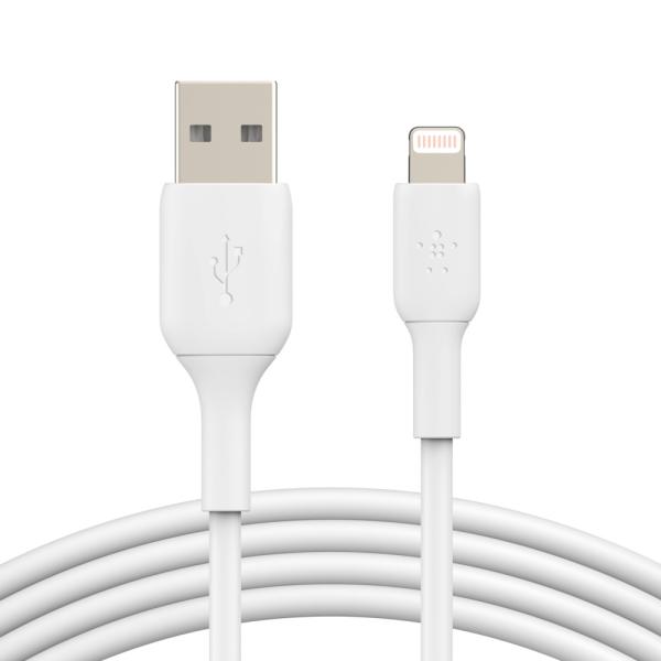 BELKIN kábel USB-A - Lightning, 2m, biely