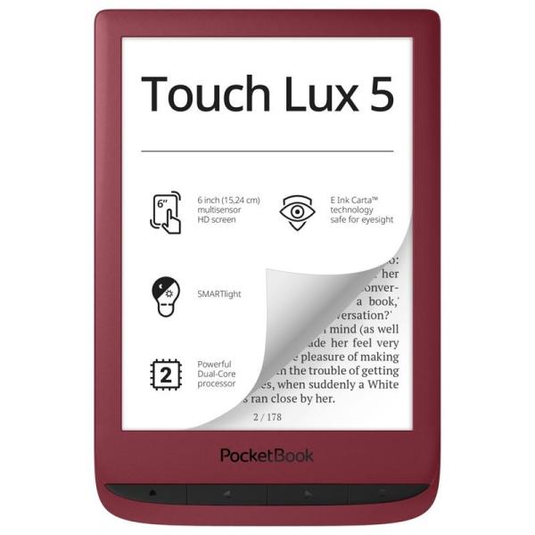 E-book POCKETBOOK 628 Touch Lux 5, Red