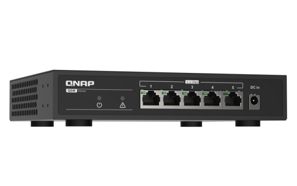 QNAP switch QSW-1105-5T (5x 2, 5GbE port, pasiv. chladenie, 100M/ 1G/ 2, 5G, Broadcom Chipset) 