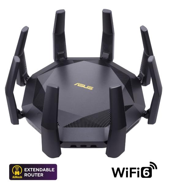 ASUS RT-AX89X (AX6100) WiFi 6 Extendable Router,  10G porty,   AiMesh,  4G/ 5G Mobile Tethering
