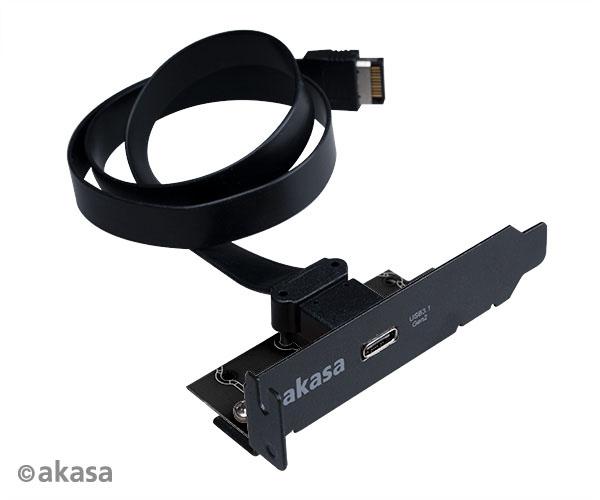 AKASA - USB 3.1 gen 2 Typ C PCI záslepka low profile 