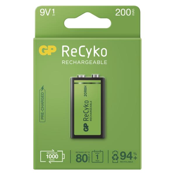 GP nabíjacia batéria ReCyko 9V 1PP