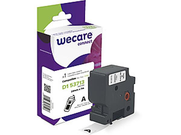 WECARE ARMOR páska kompatibilní s DYMO S0720930, Black/ White, 24mm*7m